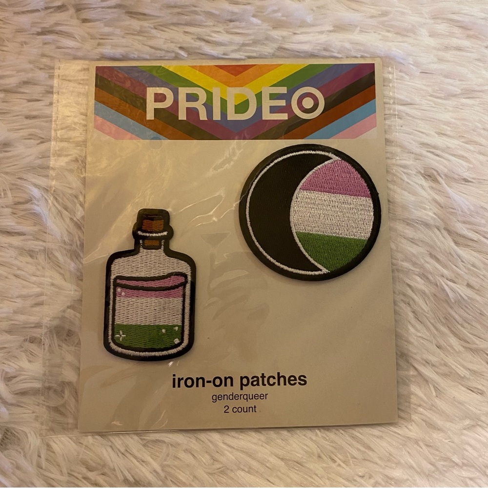 ❤️FINAL PRICE✨target pride iron on patches - genderqueer✨